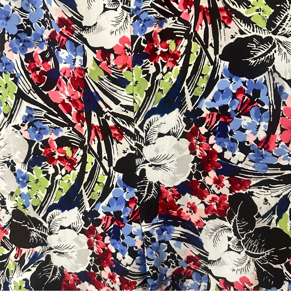 Lauren Ralph Lauren Floral Jersey Flutter-Sleeve Surplice Dress Lined Size 8 - Picture 11 of 15